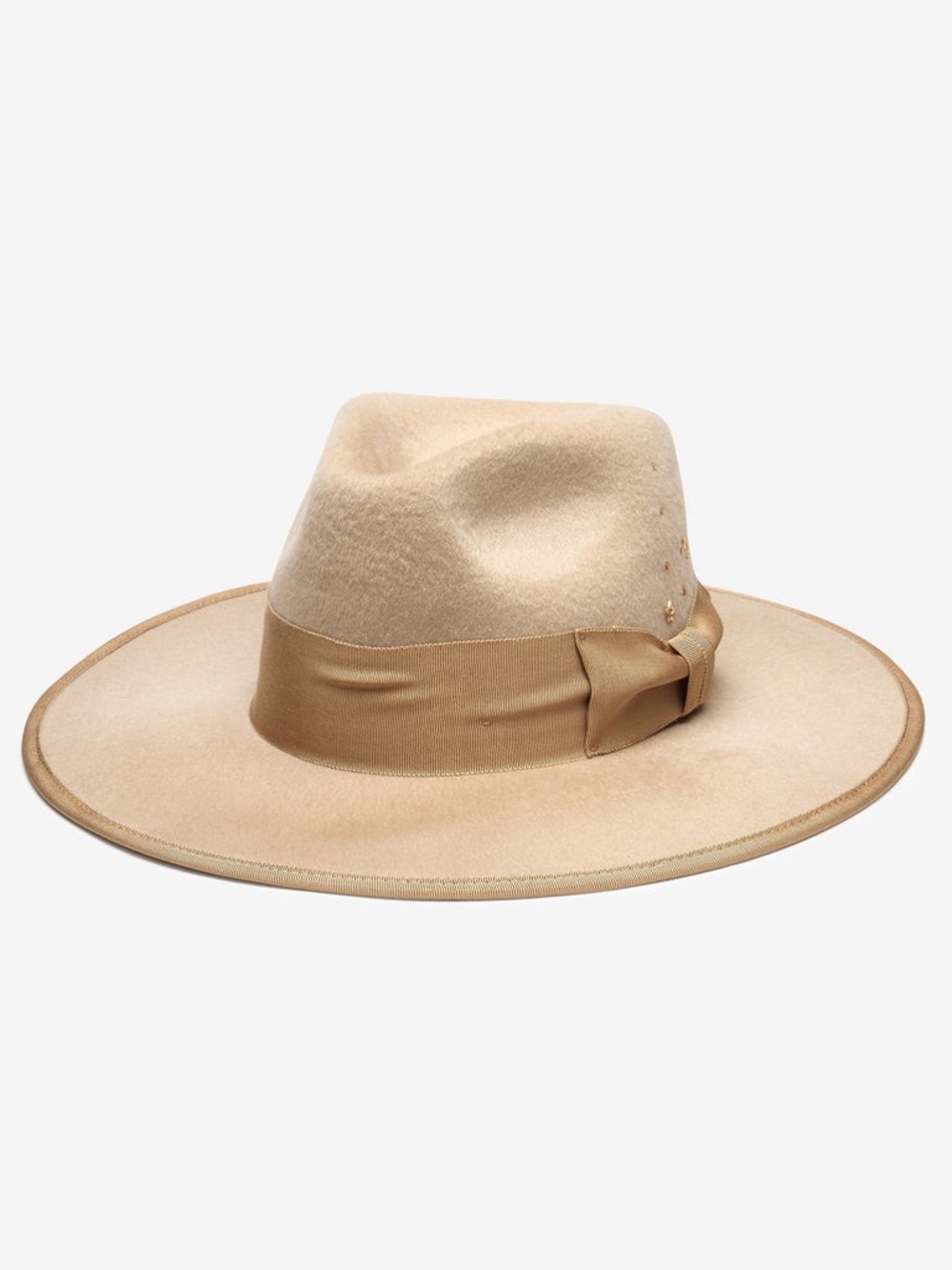 Wyeth Hats Atlas Fedora Embellished Hat in Oatmeal NWT
